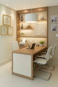 دکوراسیون اداری با ام دی اف سفید